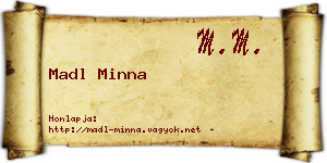 Madl Minna névjegykártya